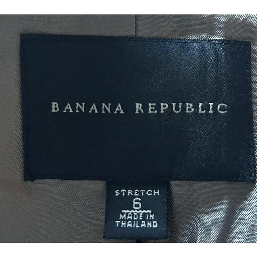 Banana Republic Italian Fabric RN#54023 Women's 6 Gray Wool Blend Blazer Jacket - Picture 3 of 7